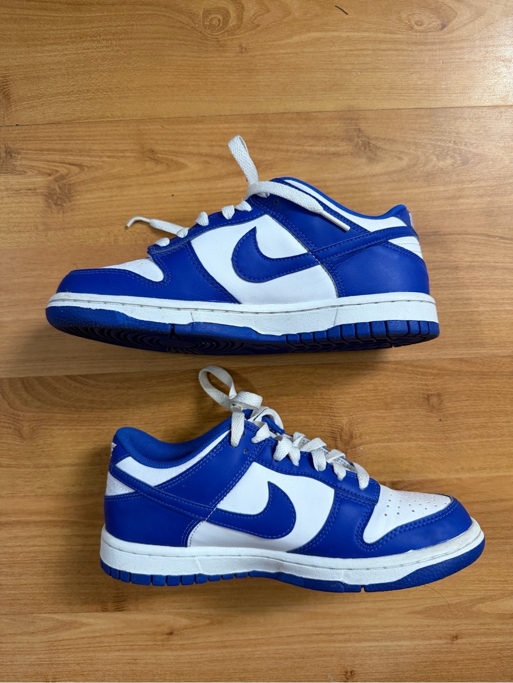 Nike Blue and White Low-Top Dunks Sneakers